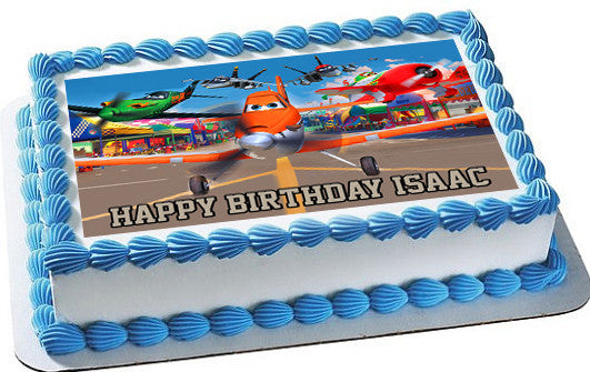 Planes Edible Birthday Cake Topper OR Cupcake Topper, Decor - Edible Prints On Cake (Edible Cake &Cupcake Topper)