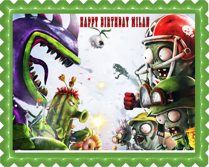 Plants vs Zombies - Edible Cake Topper & Cupcake Toppers – EPOC-PRINT