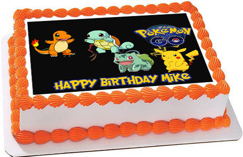 Pokemon Go (Nr2) - Edible Cake Topper OR Cupcake Topper, Decor