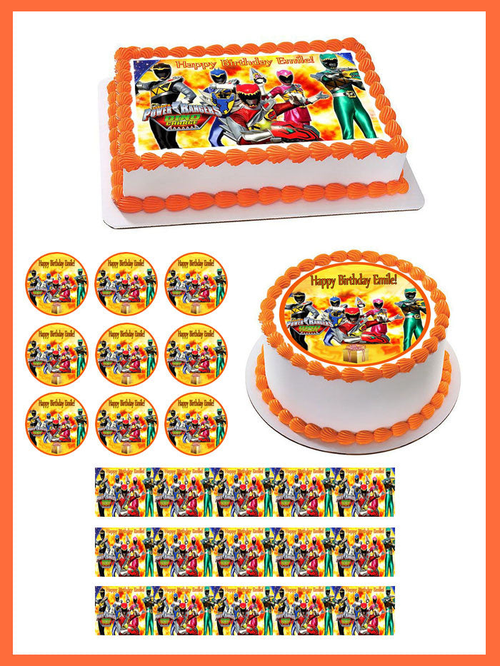 Power Rangers Dino Charge - Edible Cake Topper OR Cupcake Topper, Decor