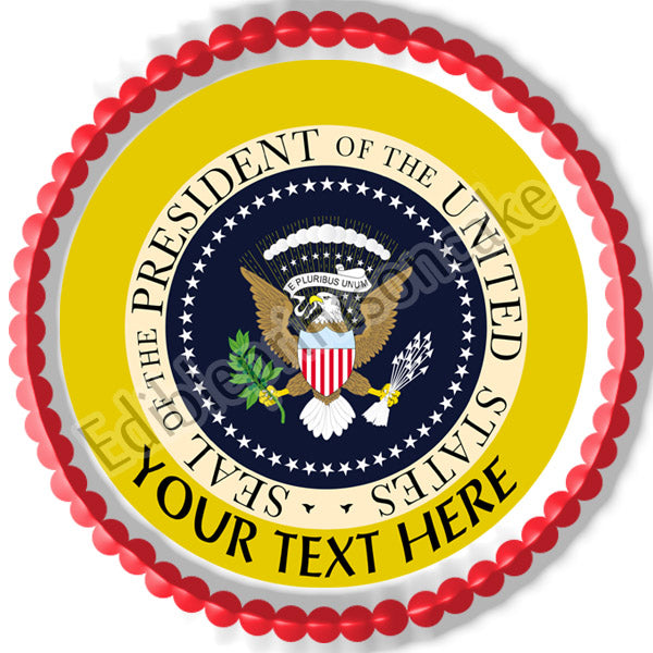 President Seal - Edible Cake Topper, Cupcake Toppers, Strips