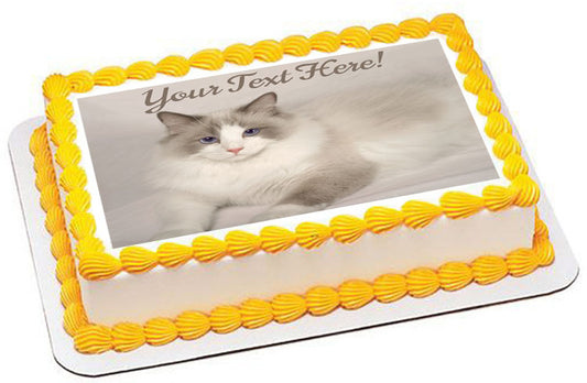 Rag Doll Cat - Edible Cake Topper, Cupcake Toppers, Strips
