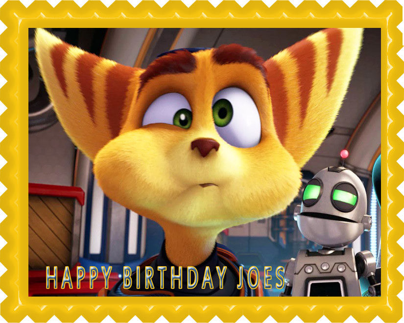 Ratchet & Clank 2 Edible Birthday Cake Topper OR Cupcake Topper, Decor - Edible Prints On Cake (Edible Cake &Cupcake Topper)