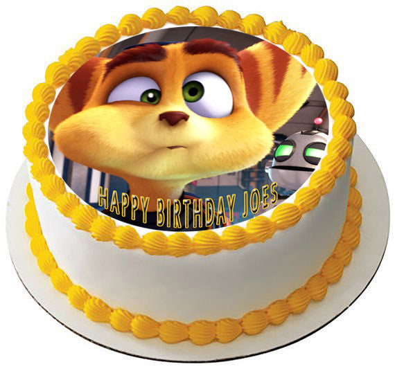 Ratchet & Clank 2 Edible Birthday Cake Topper OR Cupcake Topper, Decor - Edible Prints On Cake (Edible Cake &Cupcake Topper)