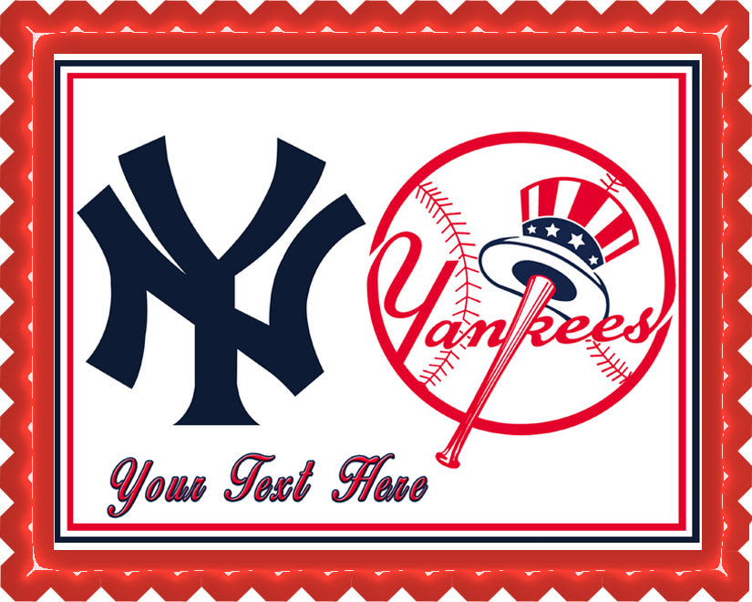 New York Yankees (Nr2) - Edible Cake Topper OR Cupcake Topper, Decor