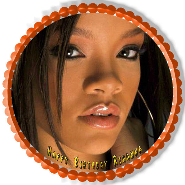 Rihanna 3 Edible Birthday Cake Topper OR Cupcake Topper, Decor - Edible Prints On Cake (Edible Cake &Cupcake Topper)