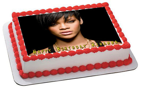 Rihanna 2 Edible Birthday Cake Topper OR Cupcake Topper, Decor - Edible Prints On Cake (Edible Cake &Cupcake Topper)