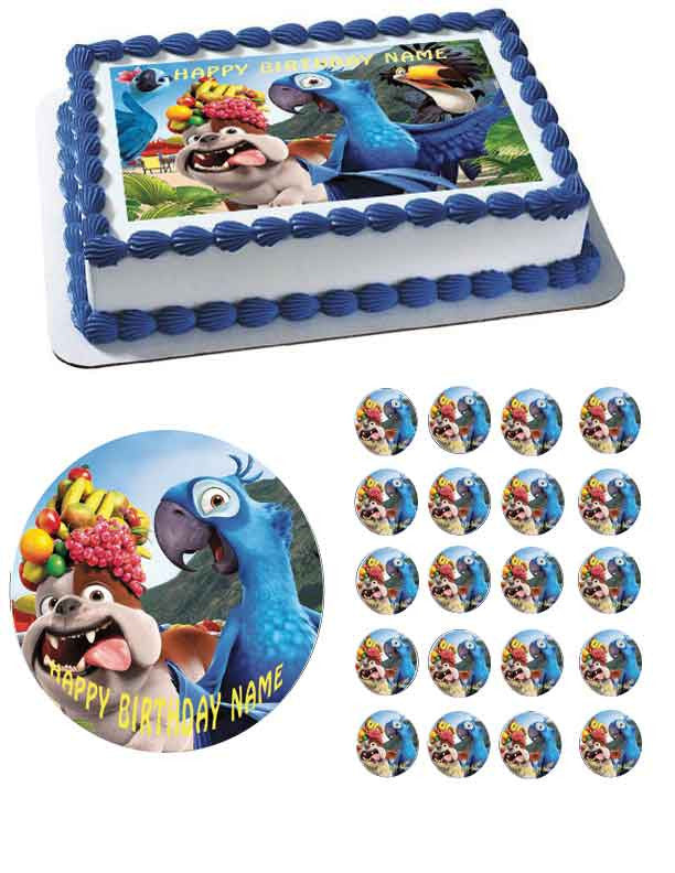 Rio Edible Birthday Cake Topper OR Cupcake Topper, Decor - Edible Prints On Cake (Edible Cake &Cupcake Topper)