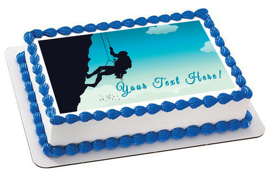 Rock Climber - Edible Cake Topper, Cupcake Toppers, Strips