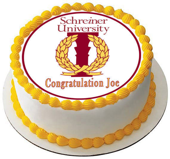 Schreiner University Edible Birthday Cake Topper OR Cupcake Topper, Decor - Edible Prints On Cake (Edible Cake &Cupcake Topper)