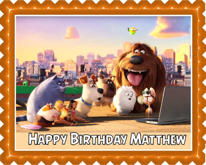 The Secret Life of Pets (Nr2) - Edible Cake Topper OR Cupcake Topper, Decor