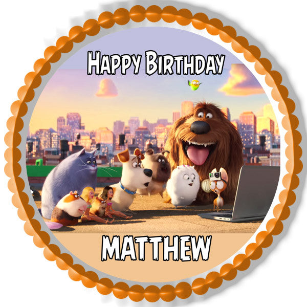 The Secret Life of Pets (Nr2) - Edible Cake Topper OR Cupcake Topper, Decor