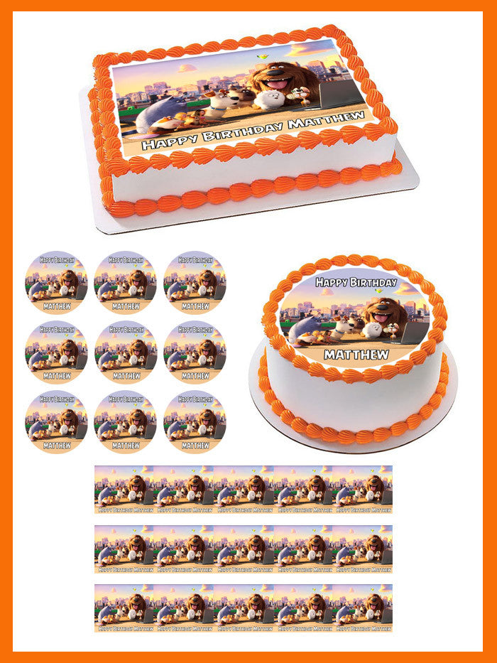 The Secret Life of Pets (Nr2) - Edible Cake Topper OR Cupcake Topper, Decor