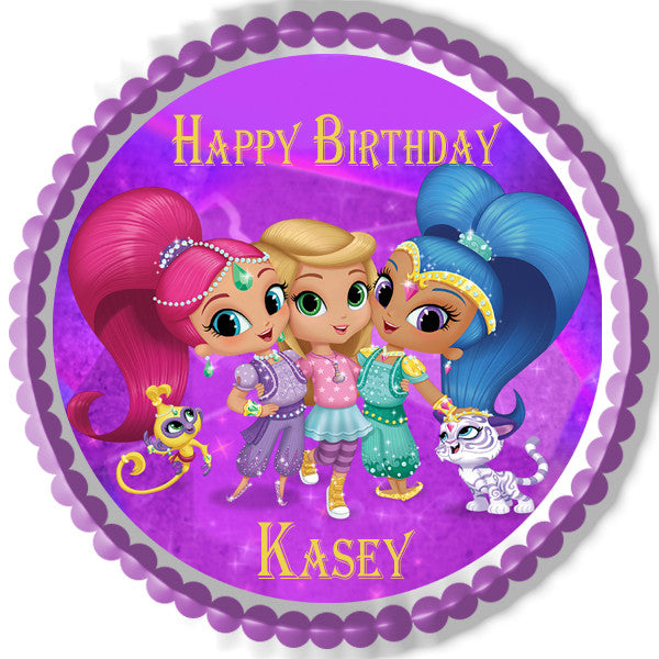 Shimmer and Shine (Nr2) - Edible Cake Topper OR Cupcake Topper, Decor