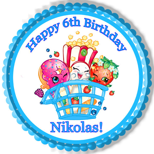 SHOPKINS (Nr3) - Edible Cake Topper OR Cupcake Topper, Decor