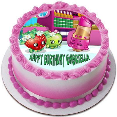 SHOPKINS 1 Edible Birthday Cake Topper OR Cupcake Topper, Decor - Edible Prints On Cake (Edible Cake &Cupcake Topper)