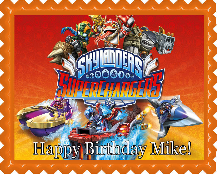 Skylanders Superchargers - Edible Cake Topper OR Cupcake Topper, Decor
