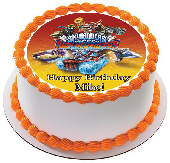 Skylanders Superchargers Edible Birthday Cake Topper OR Cupcake Topper, Decor - Edible Prints On Cake (Edible Cake &Cupcake Topper)