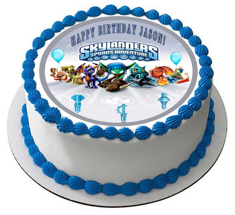 Skylanders Spyro's Adventure - Edible Cake and Cupcake Topper