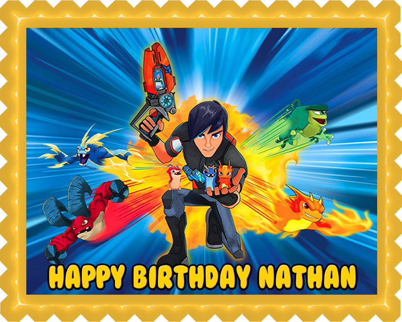 Slugterra Edible Birthday Cake Topper OR Cupcake Topper, Decor - Edible Prints On Cake (Edible Cake &Cupcake Topper)