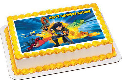 Slugterra Edible Birthday Cake Topper OR Cupcake Topper, Decor - Edible Prints On Cake (Edible Cake &Cupcake Topper)
