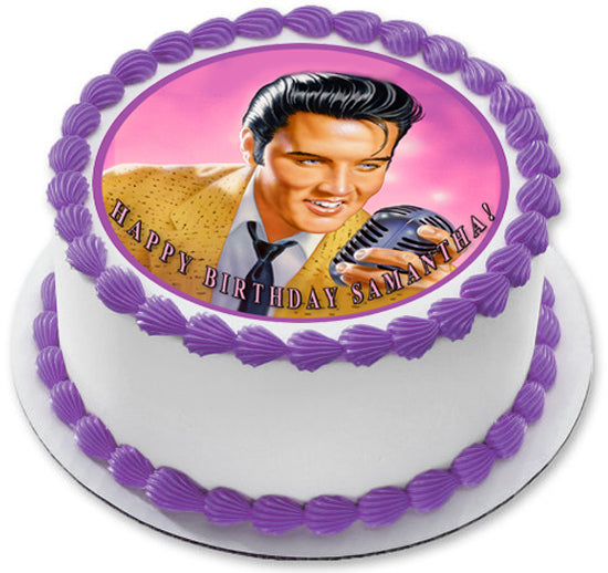 Elvis Presley - Edible Cake Topper, Cupcake Toppers, Strips