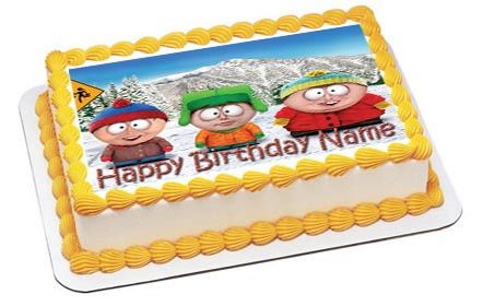 South Park 1 Edible Birthday Cake Topper OR Cupcake Topper, Decor - Edible Prints On Cake (Edible Cake &Cupcake Topper)