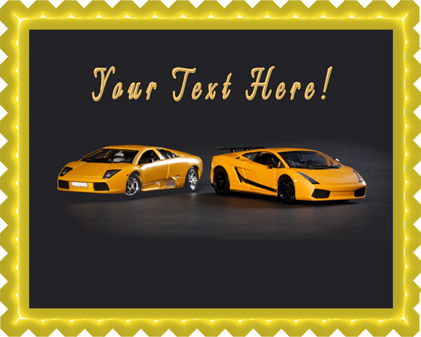 Sport Cars - Edible Cake Topper, Cupcake Toppers, Strips