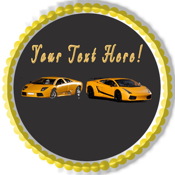 Sport Cars - Edible Cake Topper, Cupcake Toppers, Strips