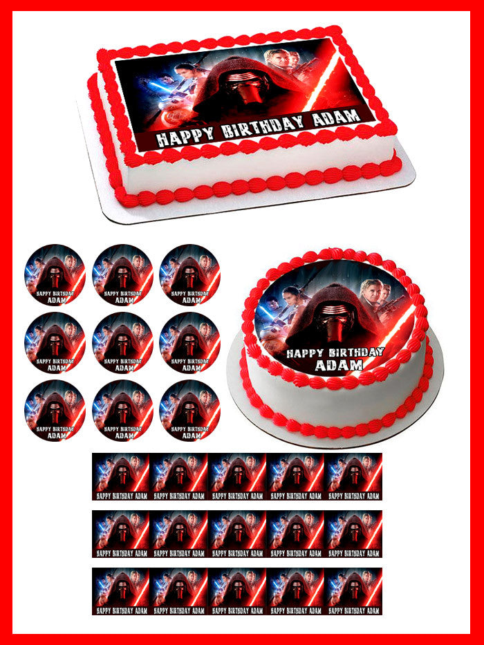 Star Wars 7 Force Awakens (Nr3) - Edible Cake Topper OR Cupcake Topper, Decor