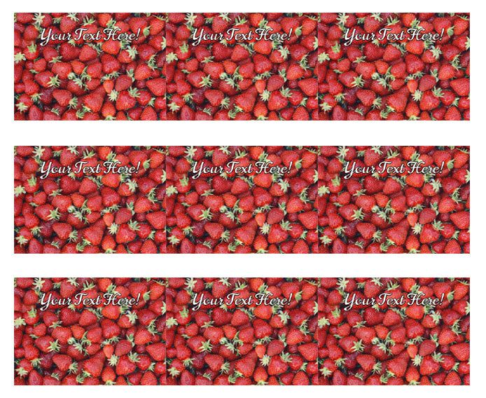 Strawberry - Edible Cake Topper, Cupcake Toppers, Strips