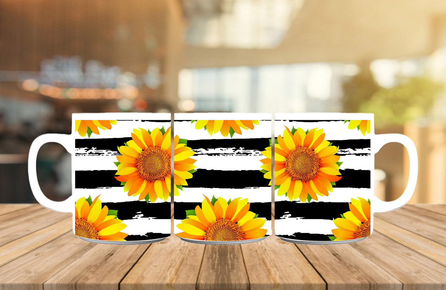 Sunflowers Pattern Mug, Birthday Gift, Custom Mug Gift for Mom, Anniversary Gift for Her/Him, Valentine's day gifts