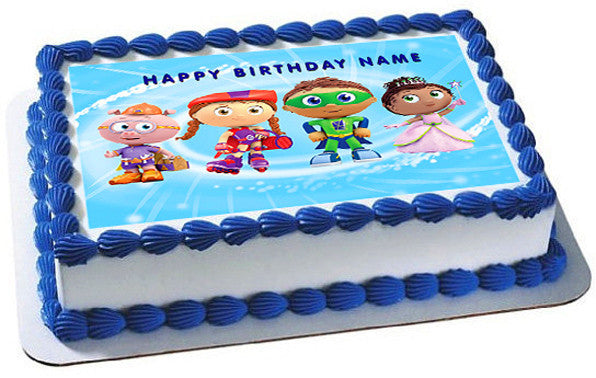 SUPER WHY 2 Edible Birthday Cake Topper OR Cupcake Topper, Decor - Edible Prints On Cake (Edible Cake &Cupcake Topper)