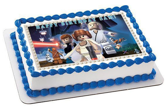 Lego Star Wars 7 Edible Birthday Cake Topper OR Cupcake Topper, Decor - Edible Prints On Cake (Edible Cake &Cupcake Topper)