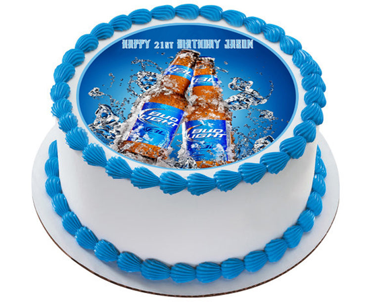 Bud Light - Edible Cake Topper, Cupcake Toppers, Strips