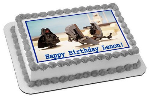 Lego Darth Maul Edible Birthday Cake Topper OR Cupcake Topper, Decor - Edible Prints On Cake (Edible Cake &Cupcake Topper)