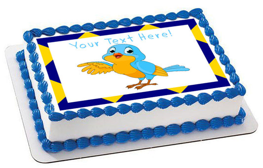 Talking Bird - Edible Cake Topper, Cupcake Toppers, Strips
