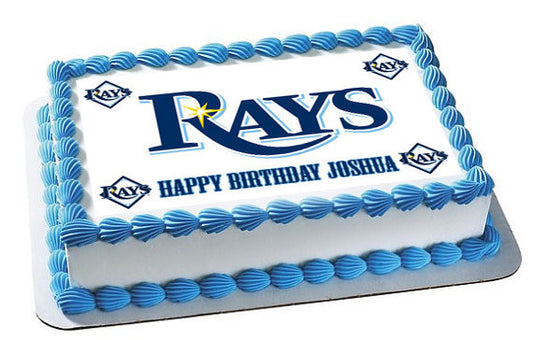 Tampa Bay Devil Rays Edible Birthday Cake Topper OR Cupcake Topper, Decor - Edible Prints On Cake (Edible Cake &Cupcake Topper)