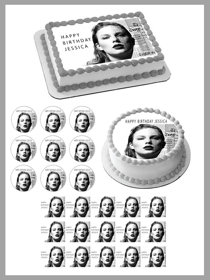 Taylor Swift (Nr2) - Edible Cake Topper OR Cupcake Topper, Decor