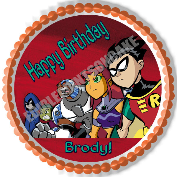 Teen Titans Go (Nr2) - Edible Cake Topper OR Cupcake Topper, Decor