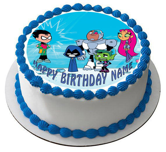 Teen Titans  Go - Edible Cake Topper OR Cupcake Topper, Decor