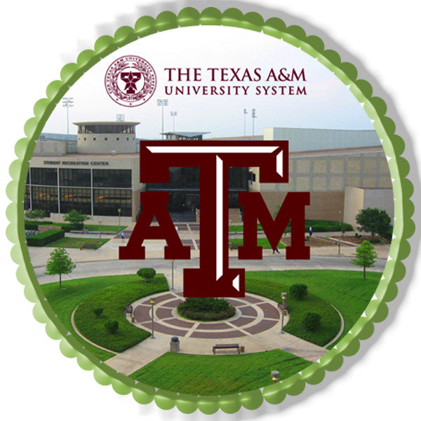 Texas A&M University (Nr2) - Edible Cake Topper OR Cupcake Topper, Decor