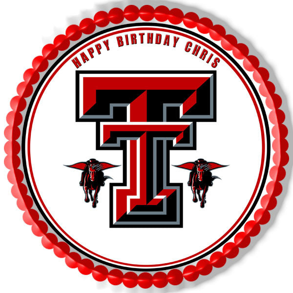 Texas Tech University (Nr1) - Edible Cake Topper OR Cupcake Topper, Decor