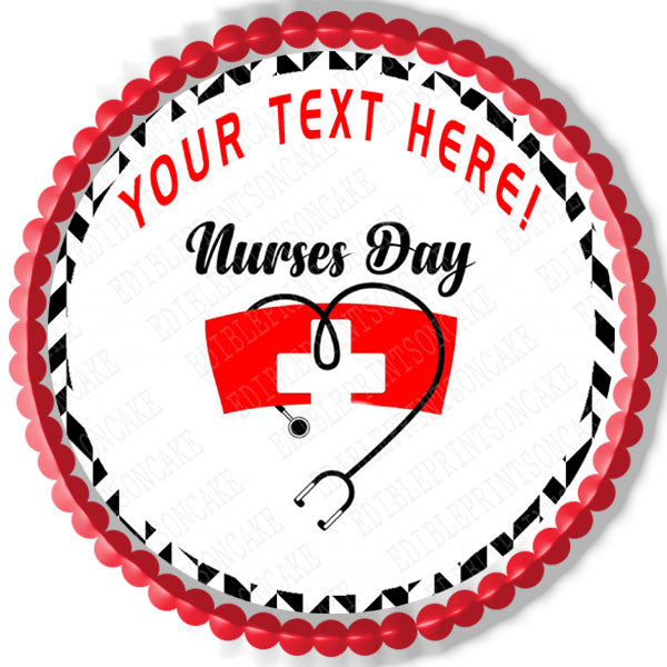 Thank You Nurses Covid-19 - Edible Cake Topper, Cupcake Toppers, Strips