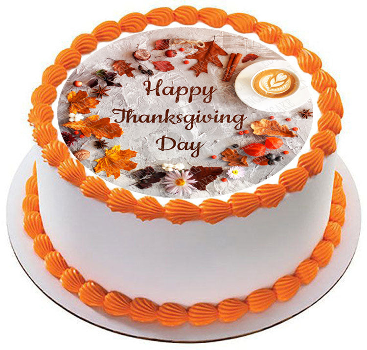 Thanksgiving VI - Edible Cake Topper, Cupcake Toppers, Strips