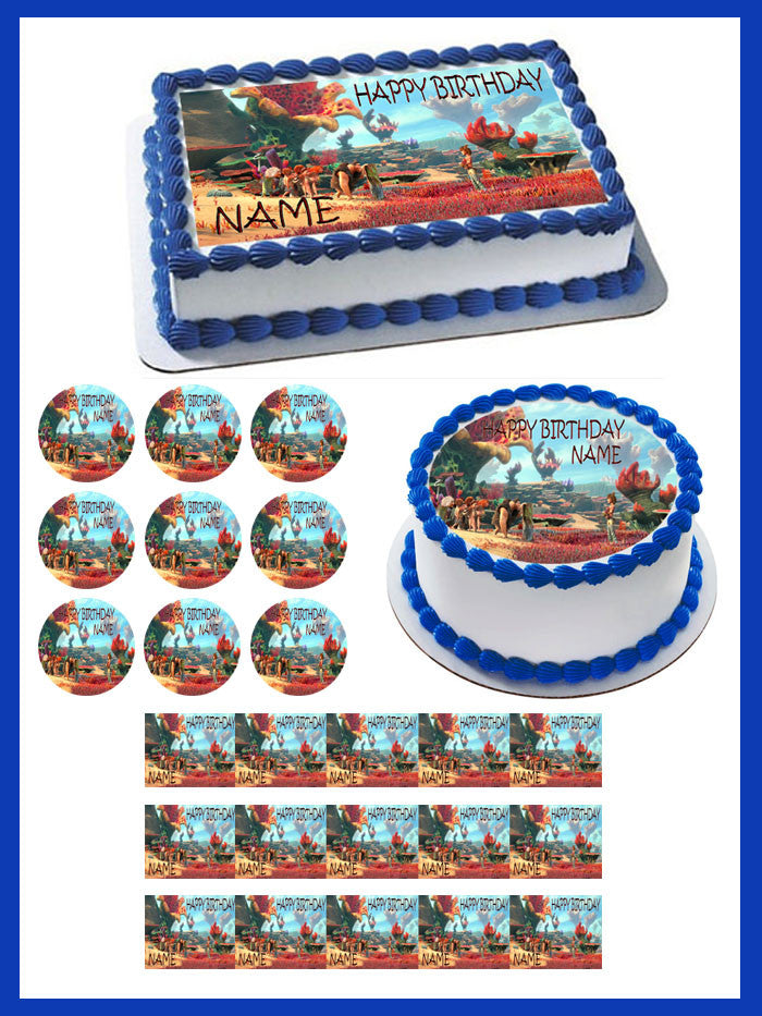 THE CROODS - Edible Cake Topper OR Cupcake Topper, Decor