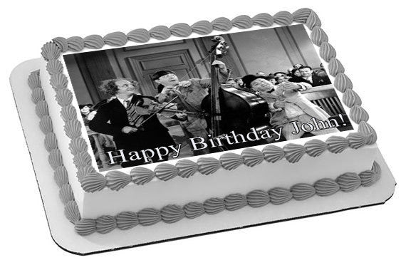 The Three Stooges 2 Edible Birthday Cake Topper OR Cupcake Topper, Decor - Edible Prints On Cake (Edible Cake &Cupcake Topper)
