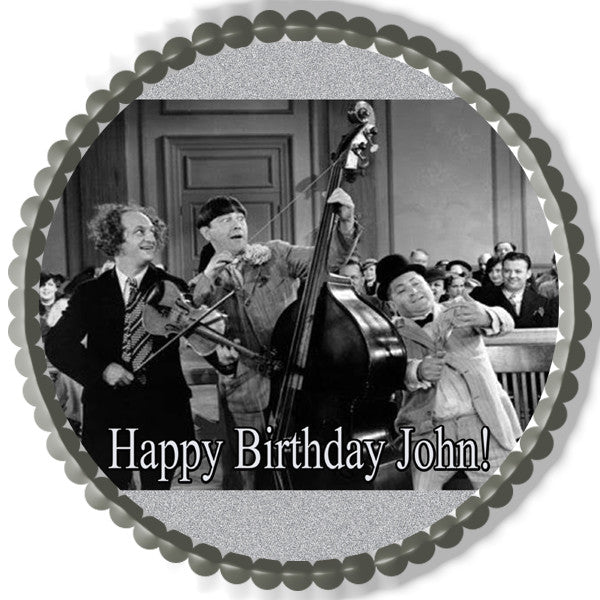 The Three Stooges 2 Edible Birthday Cake Topper OR Cupcake Topper, Decor - Edible Prints On Cake (Edible Cake &Cupcake Topper)