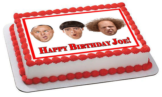 The Three Stooges 1 Edible Birthday Cake Topper OR Cupcake Topper, Decor - Edible Prints On Cake (Edible Cake &Cupcake Topper)