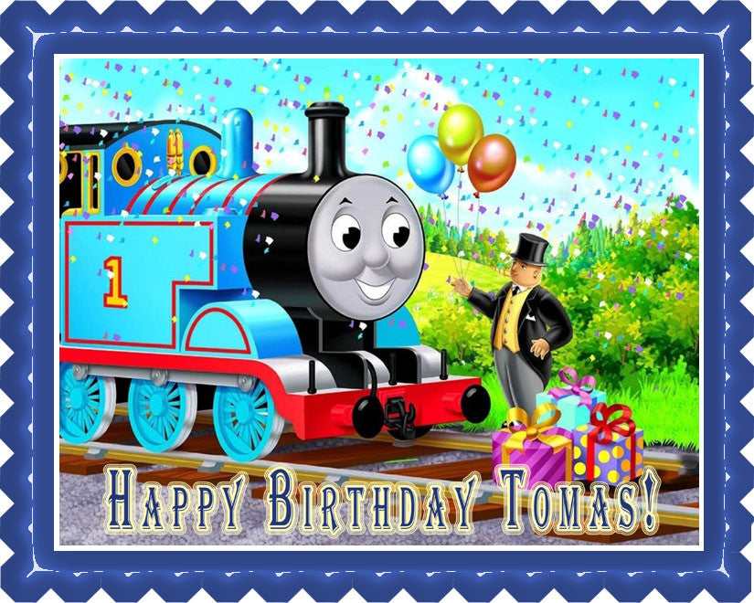 Thomas Train - Edible Cake Topper OR Cupcake Topper, Decor